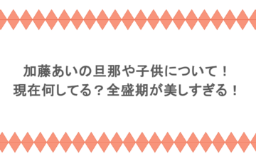 加藤あいの旦那や子供について！現在何してる？全盛期が美しすぎる！